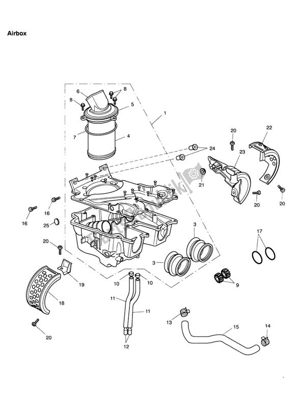 All parts for the Airbox of the Triumph America Carburettor 790 2002 - 2007